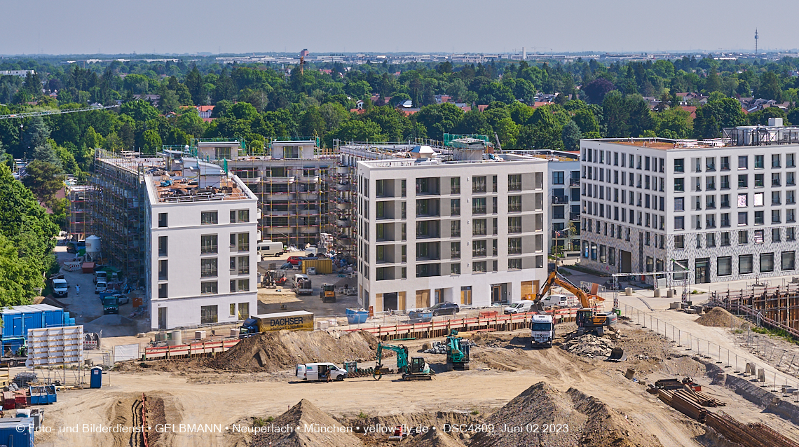 02.06.2023 - aktuelle Fotos von der Baustelle Alexisquartier in Neuperlach in München 02.06.2023 - aktuelle Fotos von der Baustelle Alexisquartier in Neuperlach in München